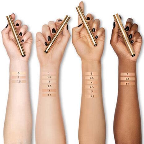 yves saint laurent touche eclat swatchesn 2.5 3.5|ysl touche eclat colour chart.